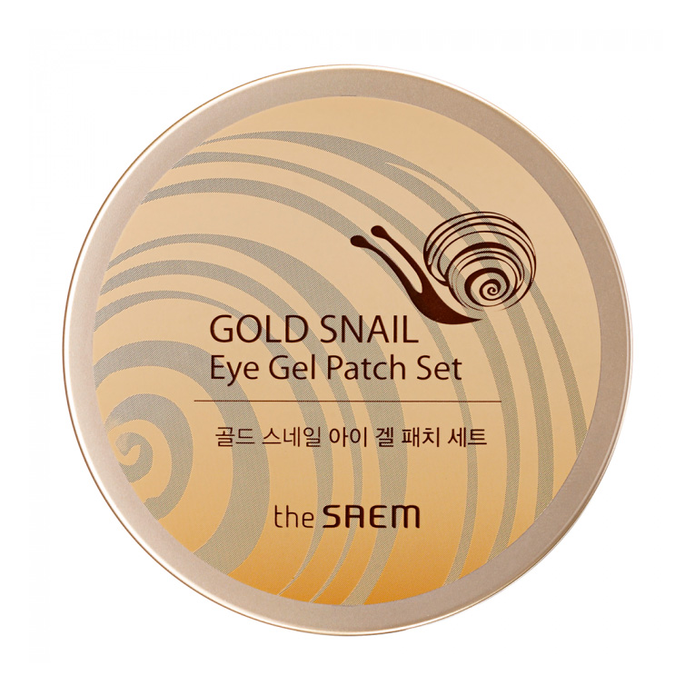 Патчі для шкіри навколо очей The Saem Gold Snail Eye Gel Patch Set з екстрактом муцину равлика, 60 шт